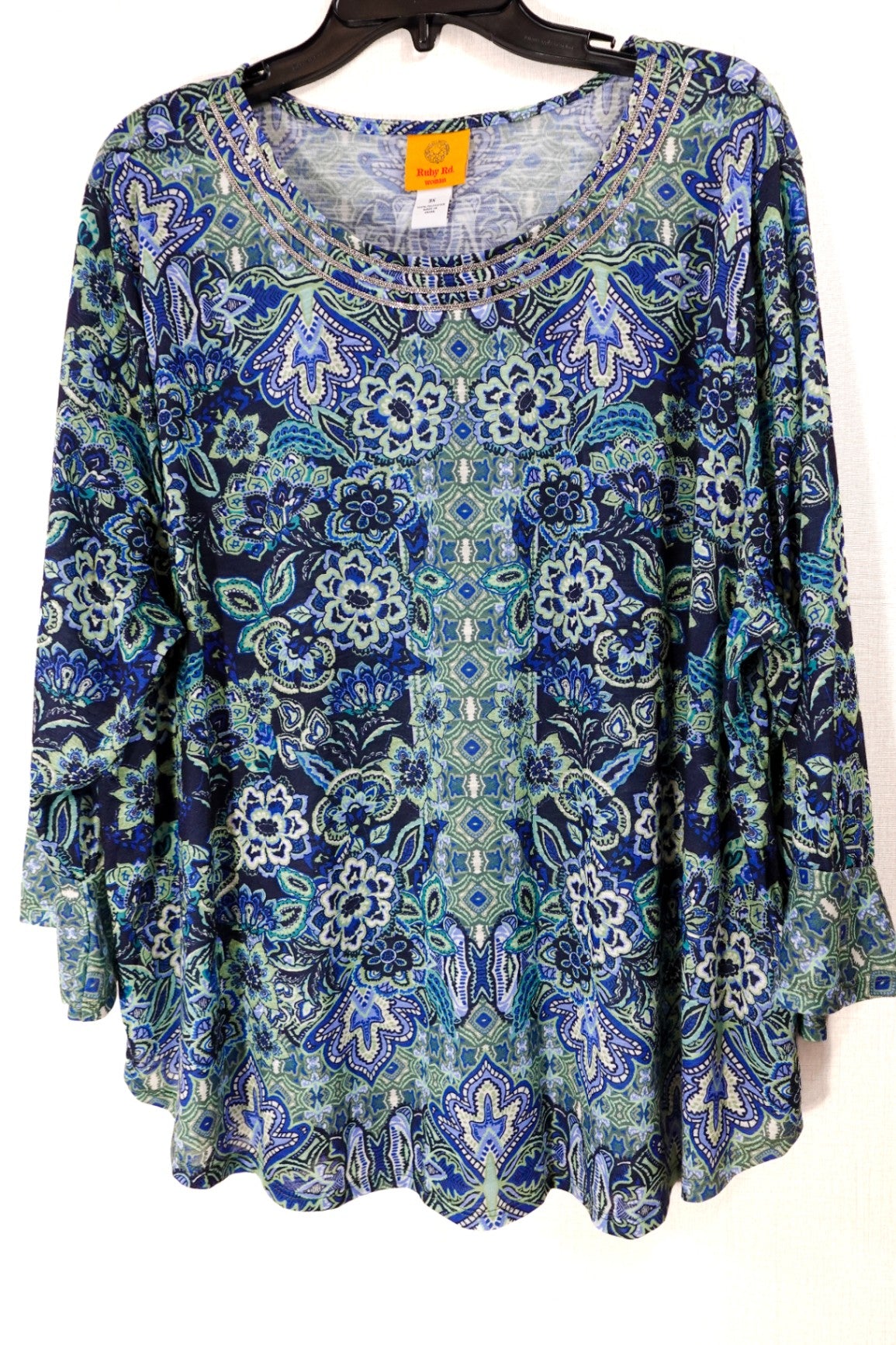 Ruby Rd, 3/4 Sleeve Top, 3X