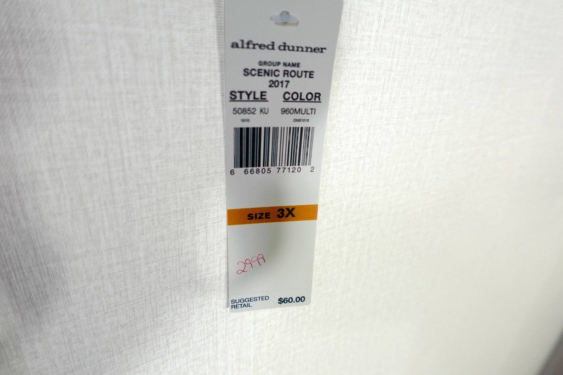 Alfred Dunner, New 3/4 sleeve top, 3X