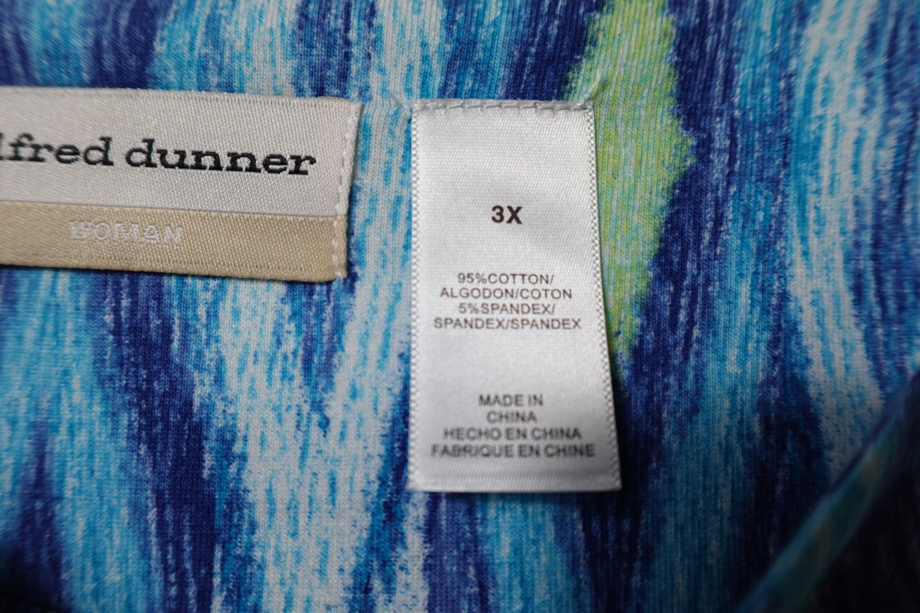 Alfred Dunner, New 3/4 sleeve top, 3X