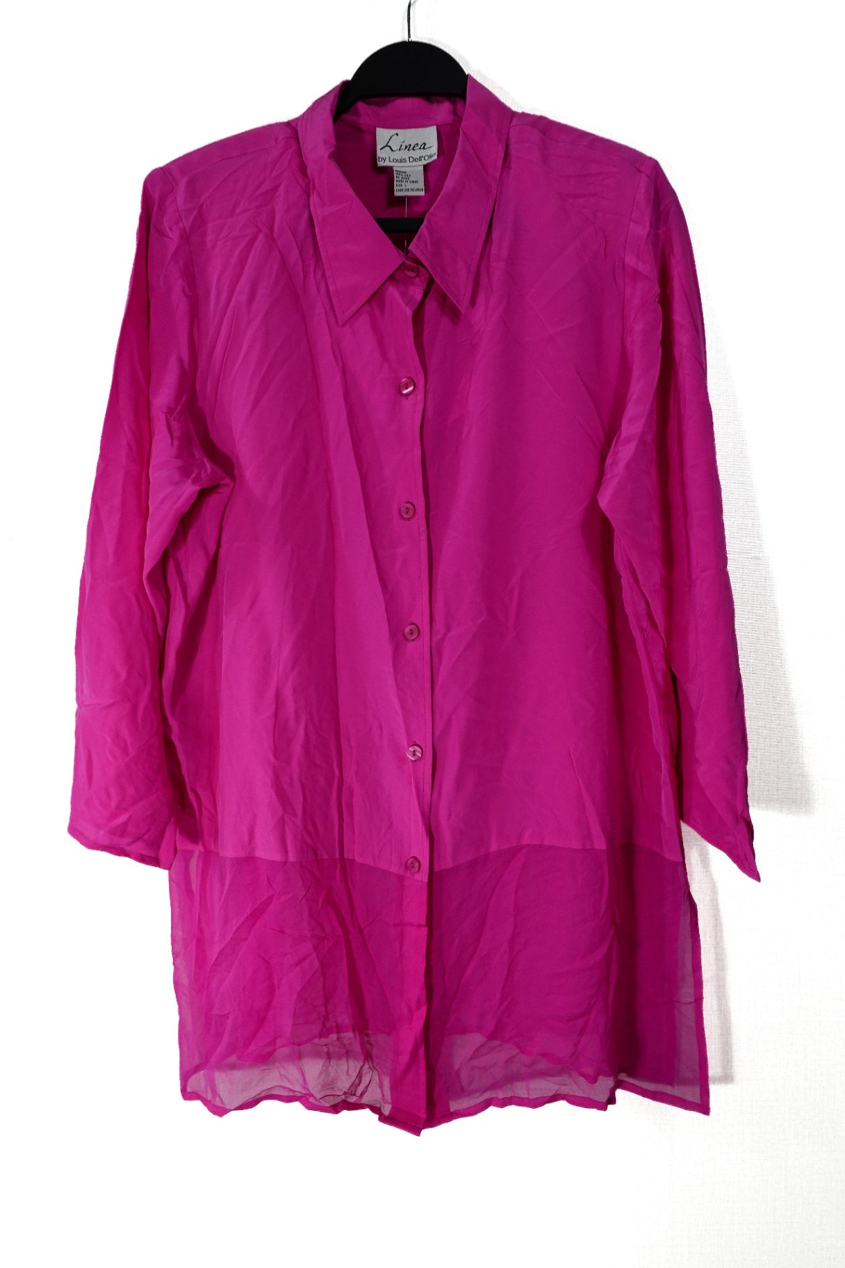 Linea by Louis Dell'Olio, Vintage Long Sleeves Top, Large