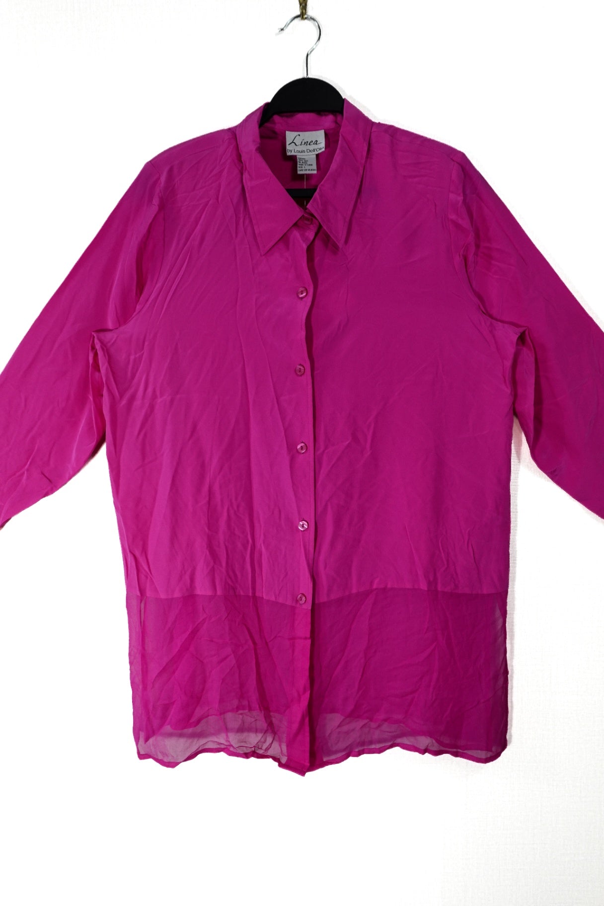 Linea by Louis Dell'Olio, Vintage Long Sleeves Top, Large