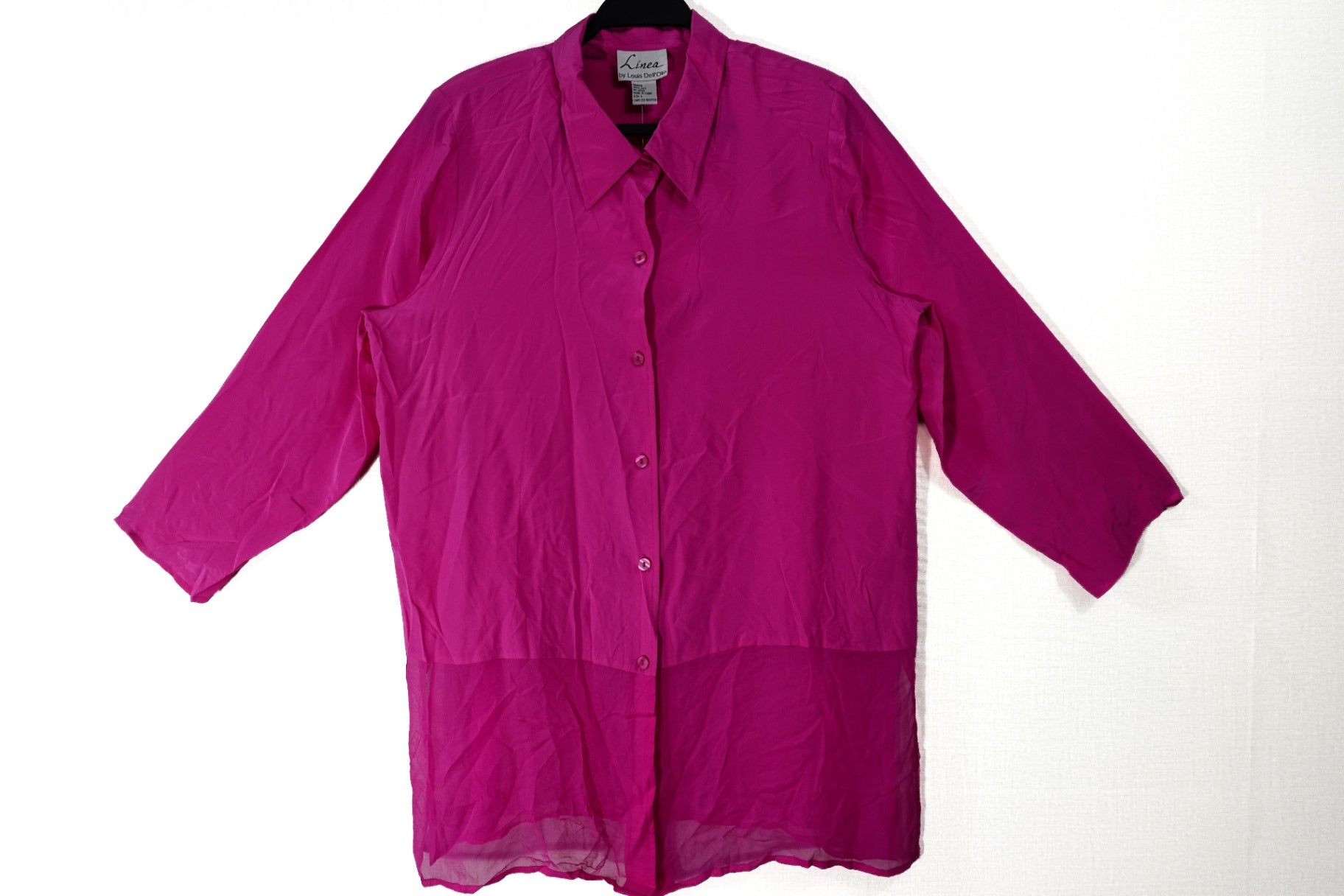 Linea by Louis Dell'Olio, Vintage Long Sleeves Top, Large