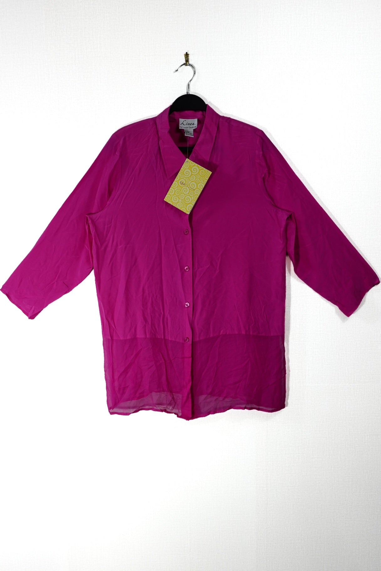 Linea by Louis Dell'Olio, Vintage Long Sleeves Top, Large