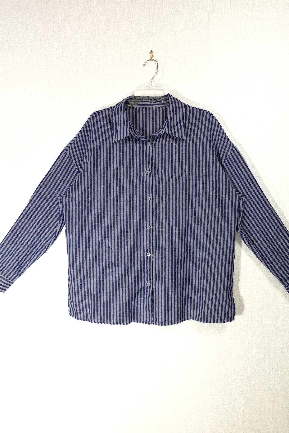 (No Label), Long Sleeves Top- Button Down, XL