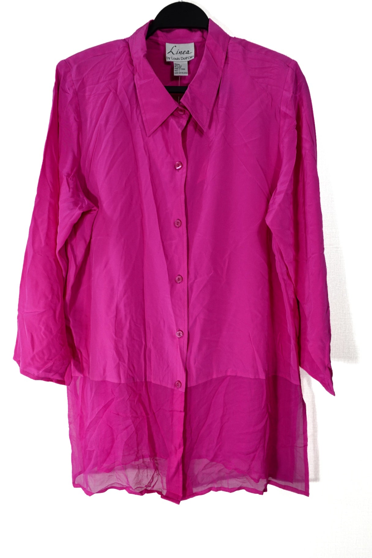 Linea by Louis Dell'Olio, Vintage Long Sleeves Top, Large