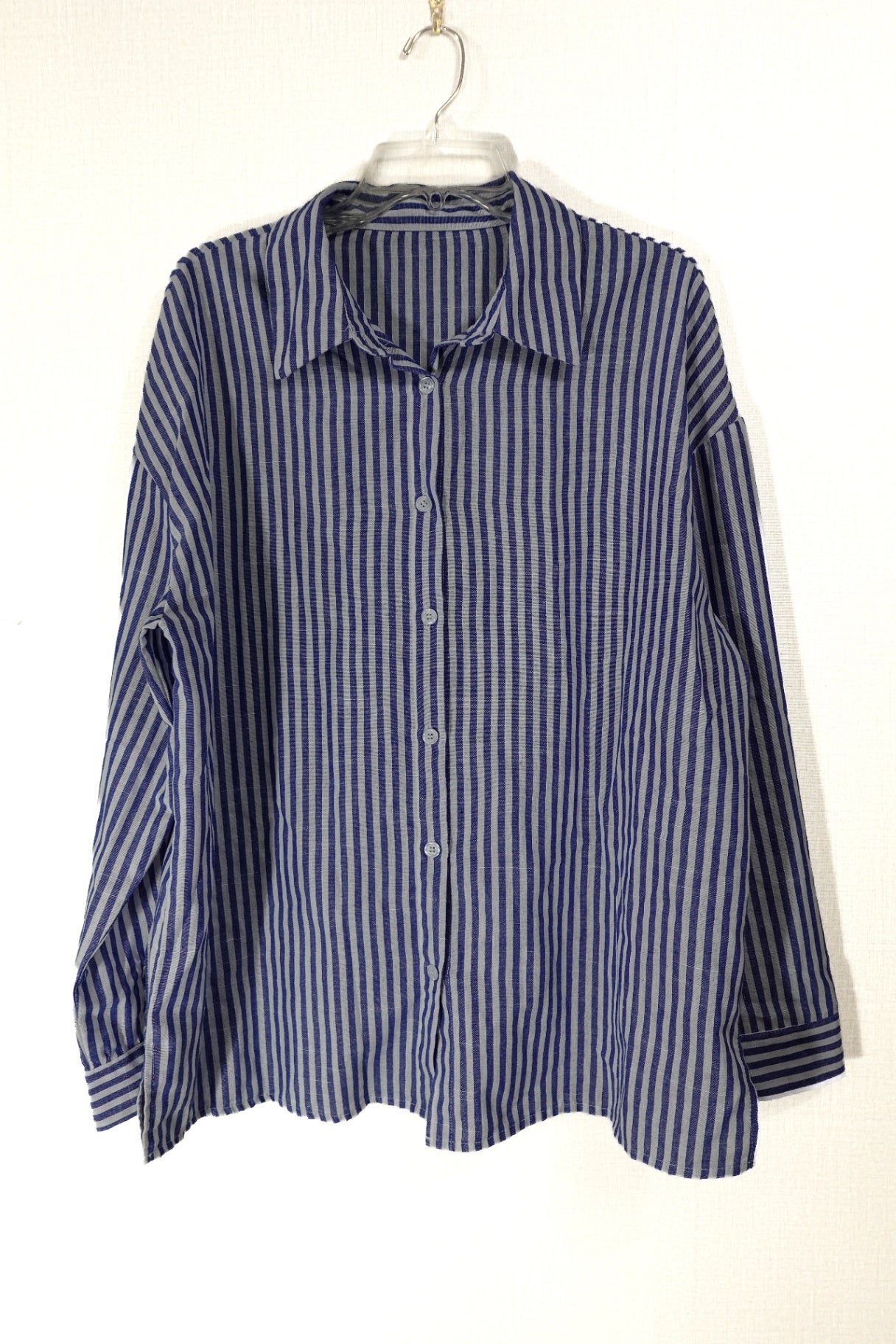 (No Label), Long Sleeves Top- Button Down, XL