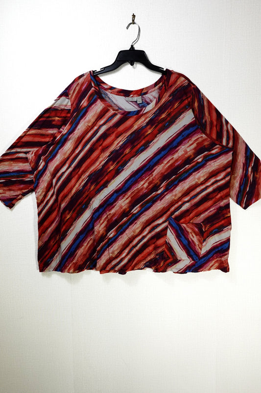LOGO Lori Goldstein, 3/4 Sleeve Top, 4X
