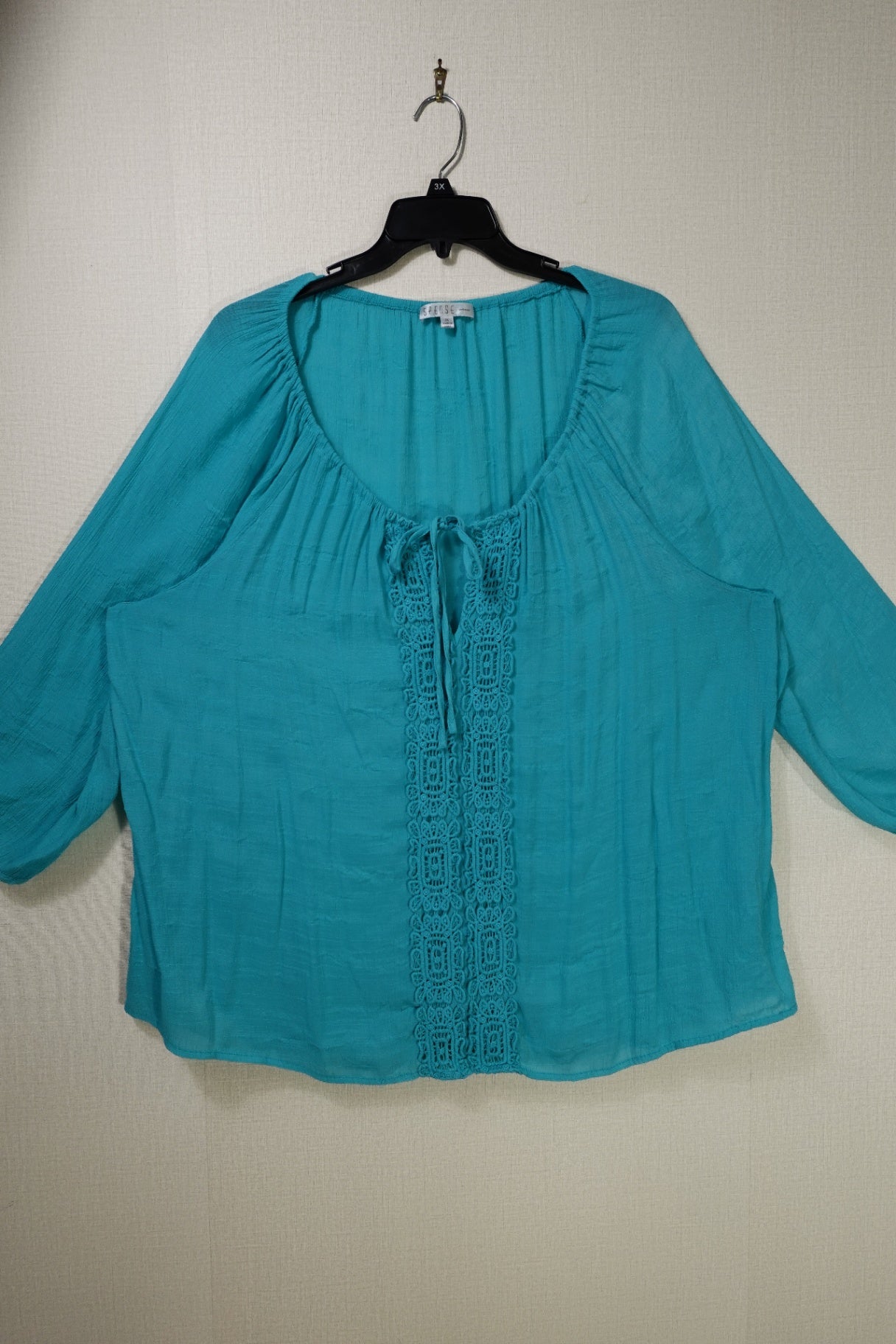 Spense, 3/4 Sleeve Top, 3X