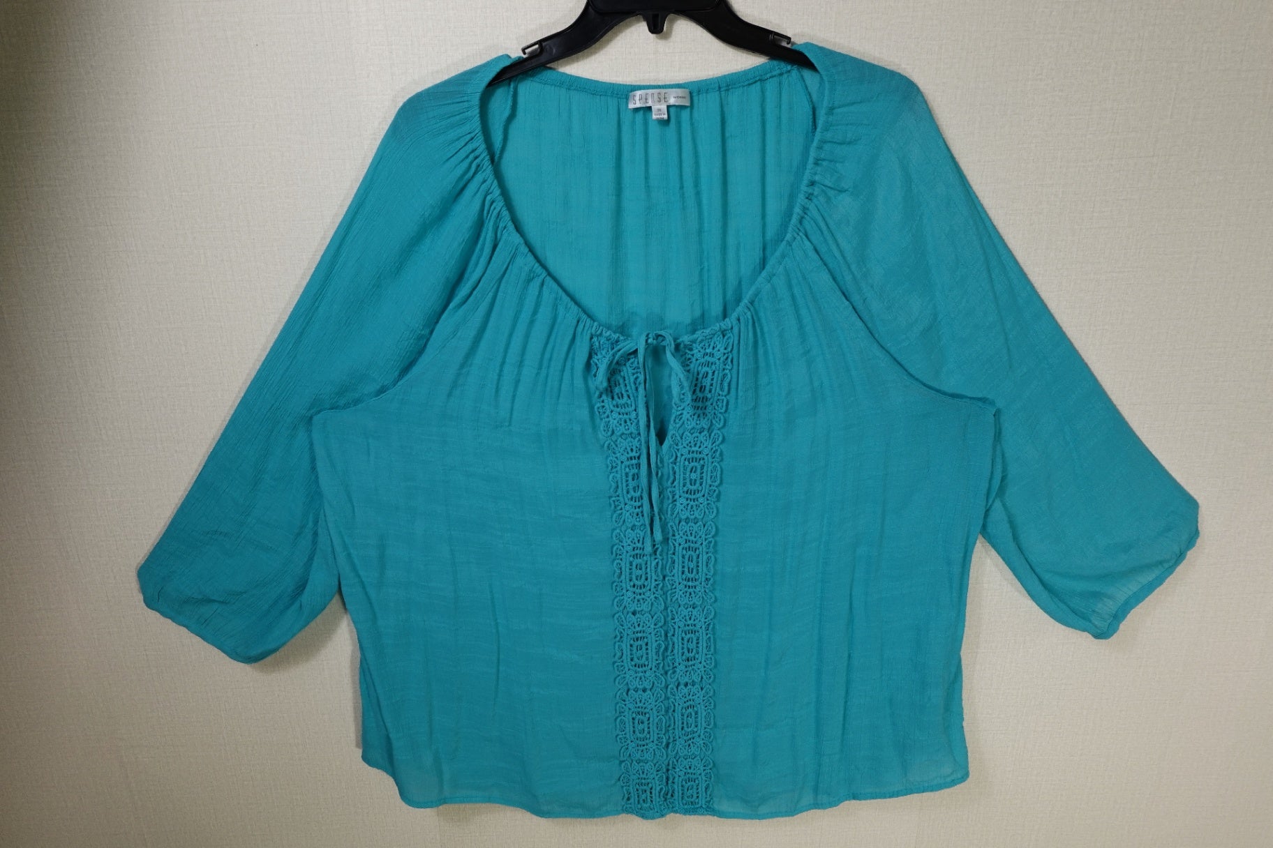 Spense, 3/4 Sleeve Top, 3X