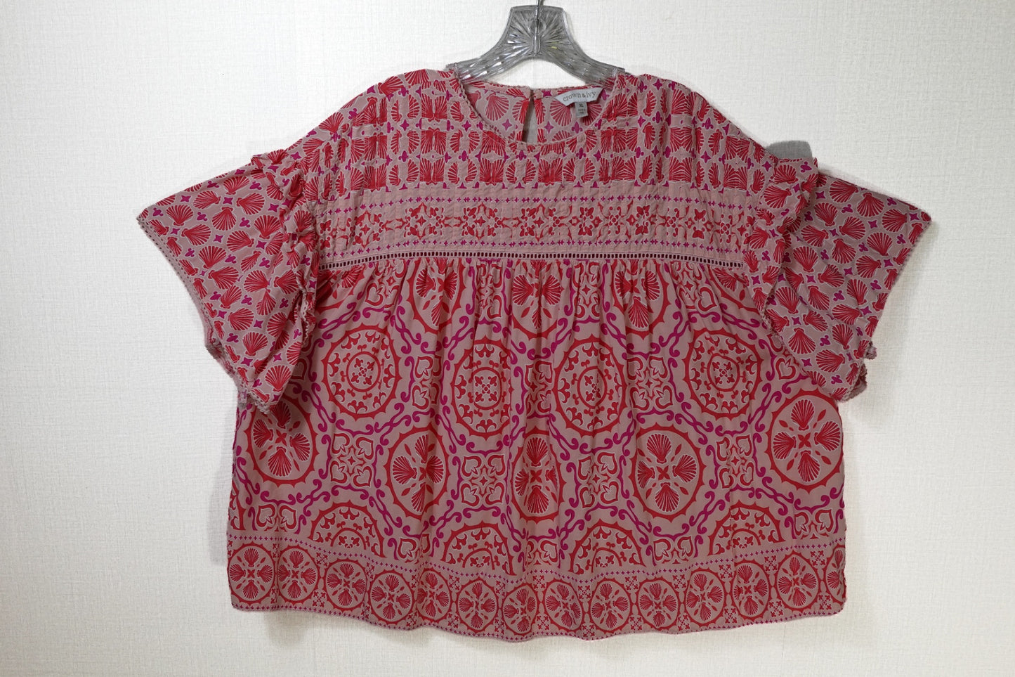 Crown & Ivy, Short Sleeved Top, XL