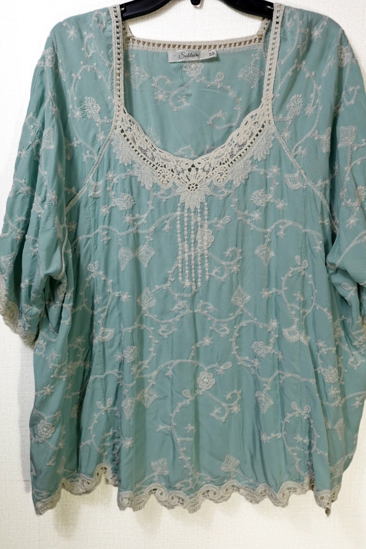 Solitaire, Short Sleeved Top, 2X