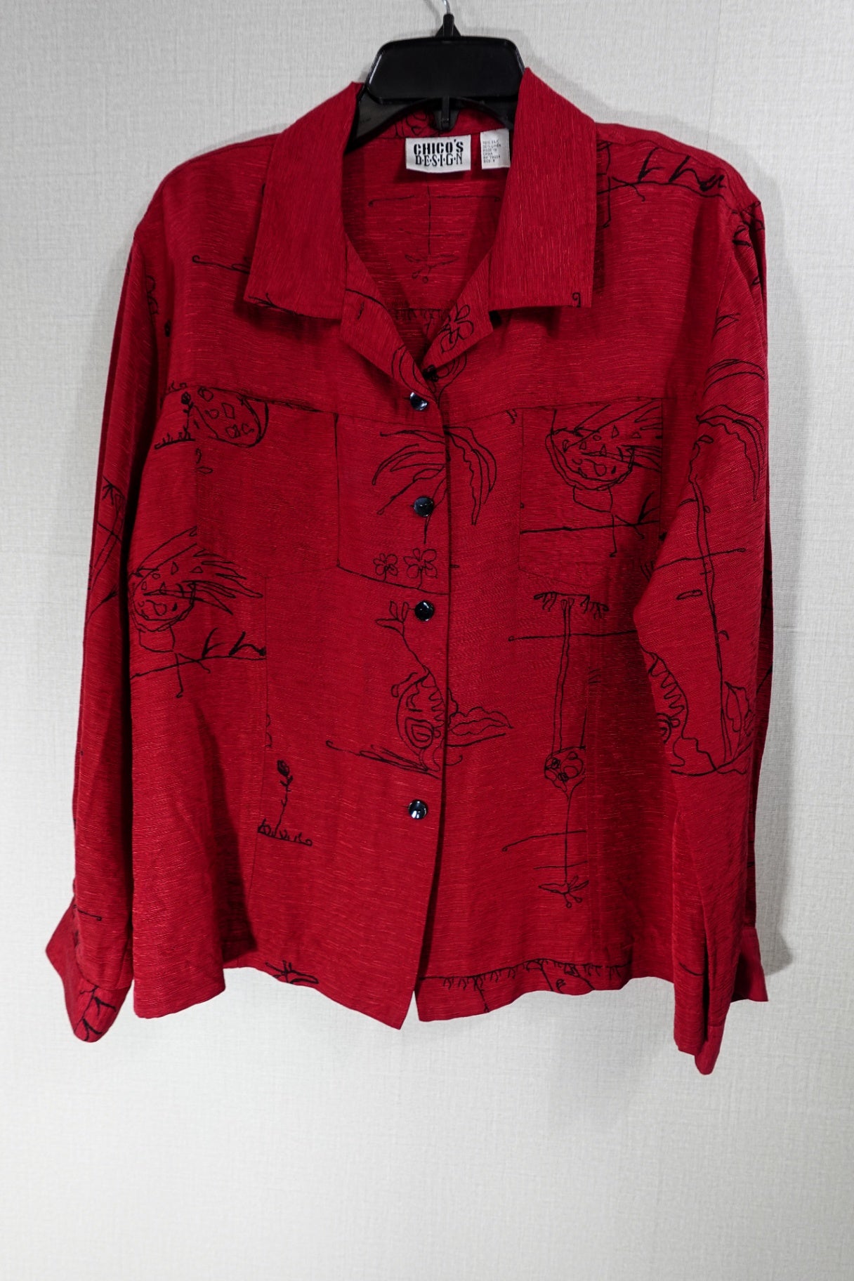 Chico's Design, Long Sleeves Top- Button Down, XL (chicos 3)