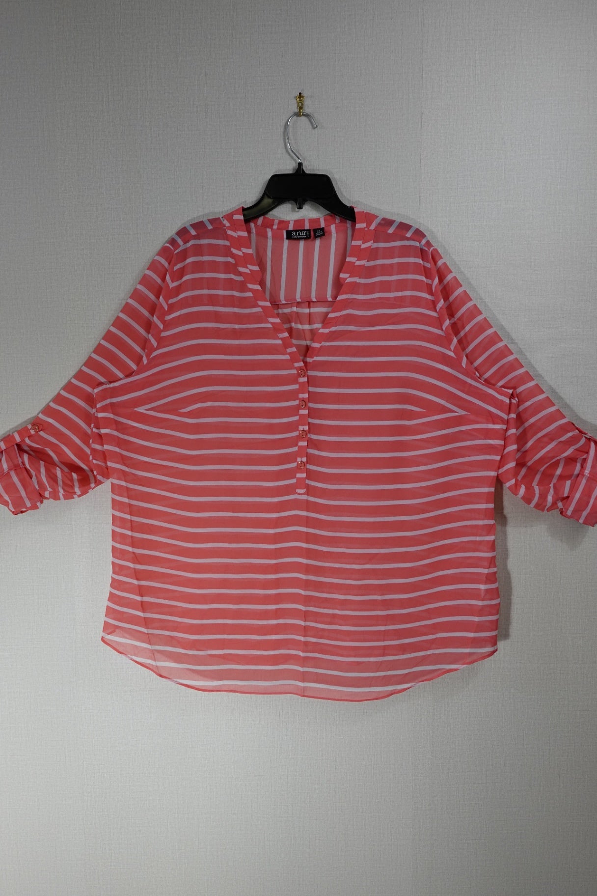 A.N.A., 3/4 Sleeve Top, 2X