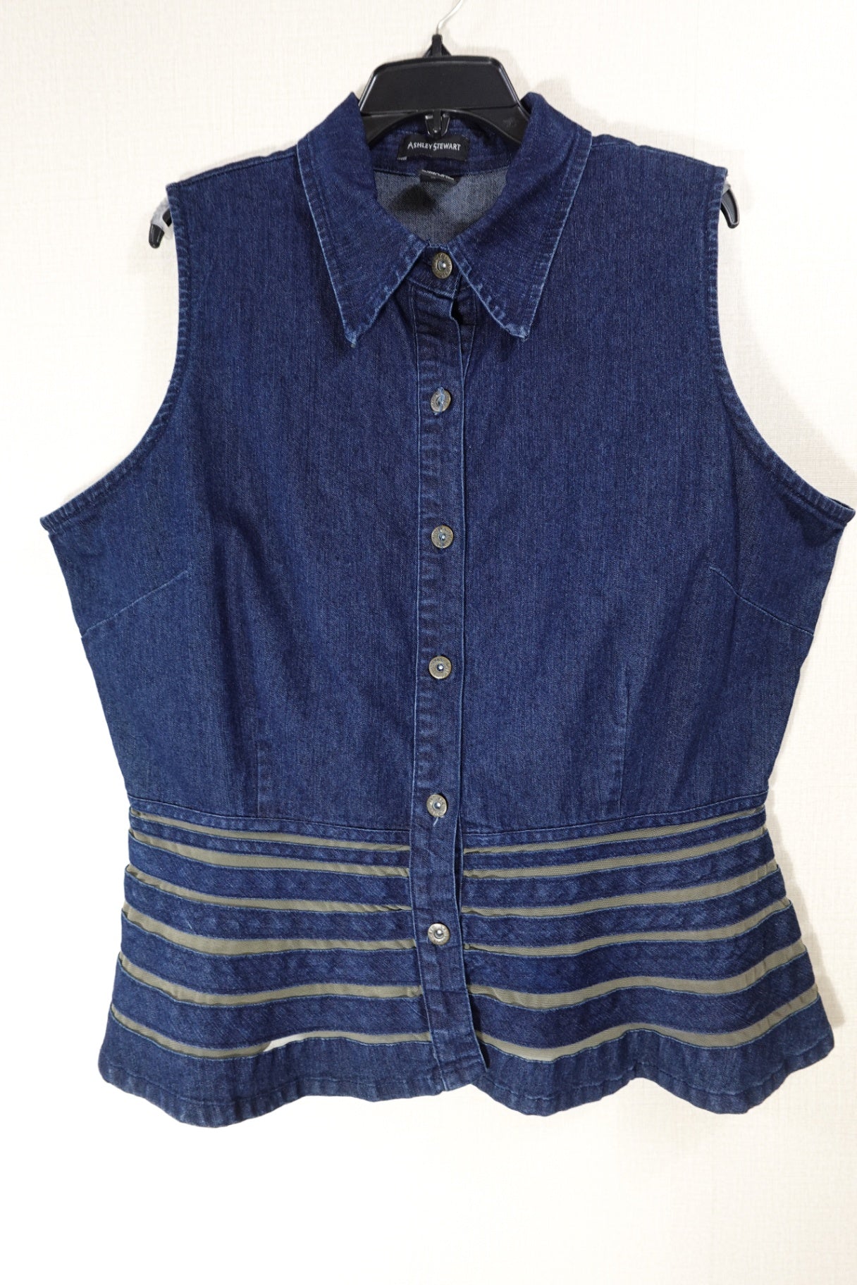 Ashley Stewart, Sleeveless Peplum Top, 18W