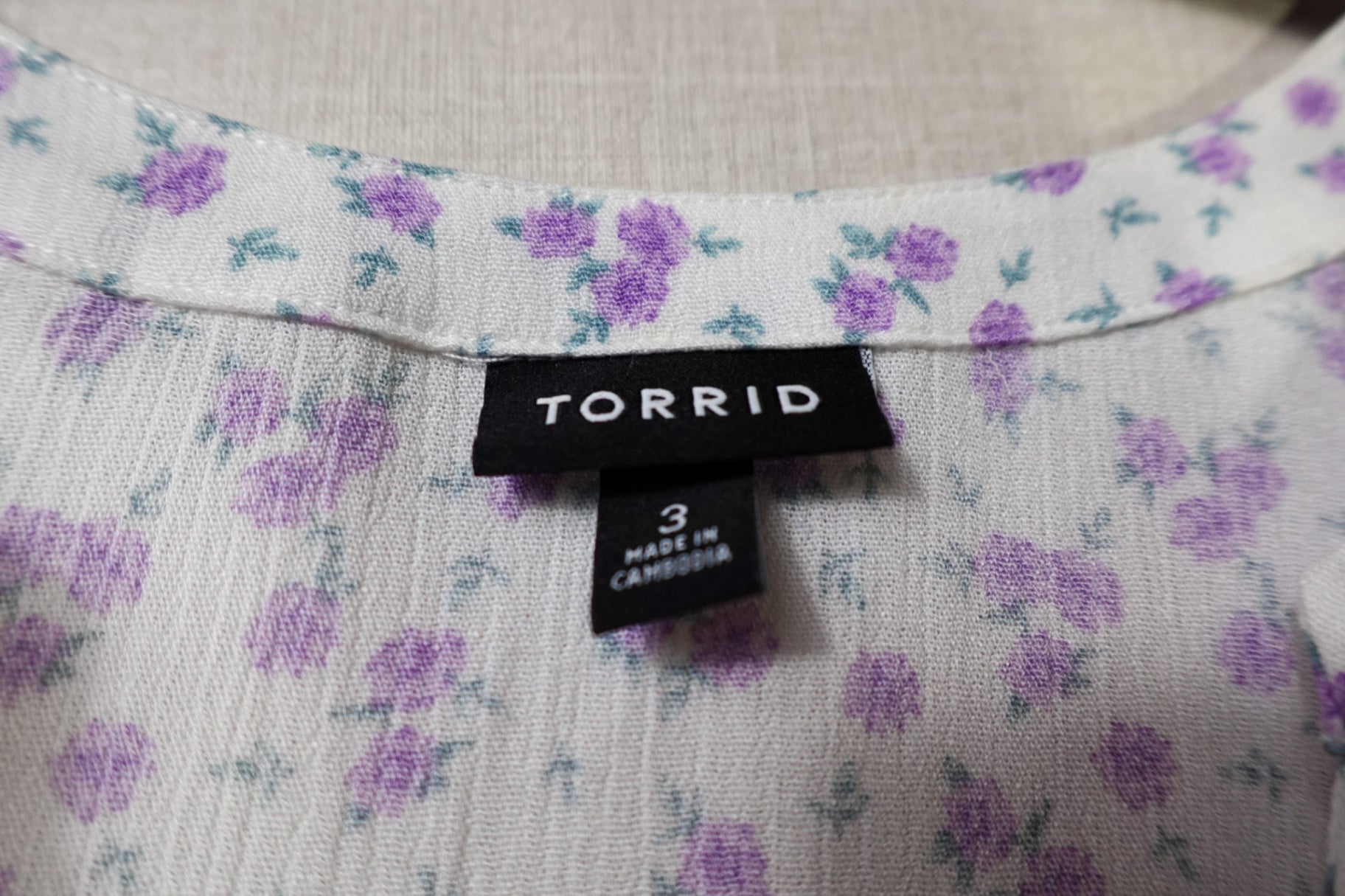Torrid, 3/4 Sleeve Top, 3X