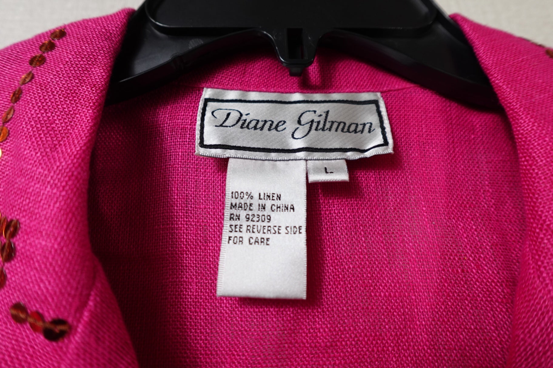 Diane Gilman, New Vintage Short Sleeved Top, Large