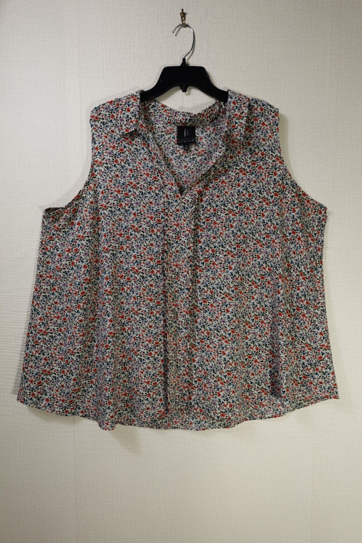 BOBEAU, Short Sleeved Top, 2X