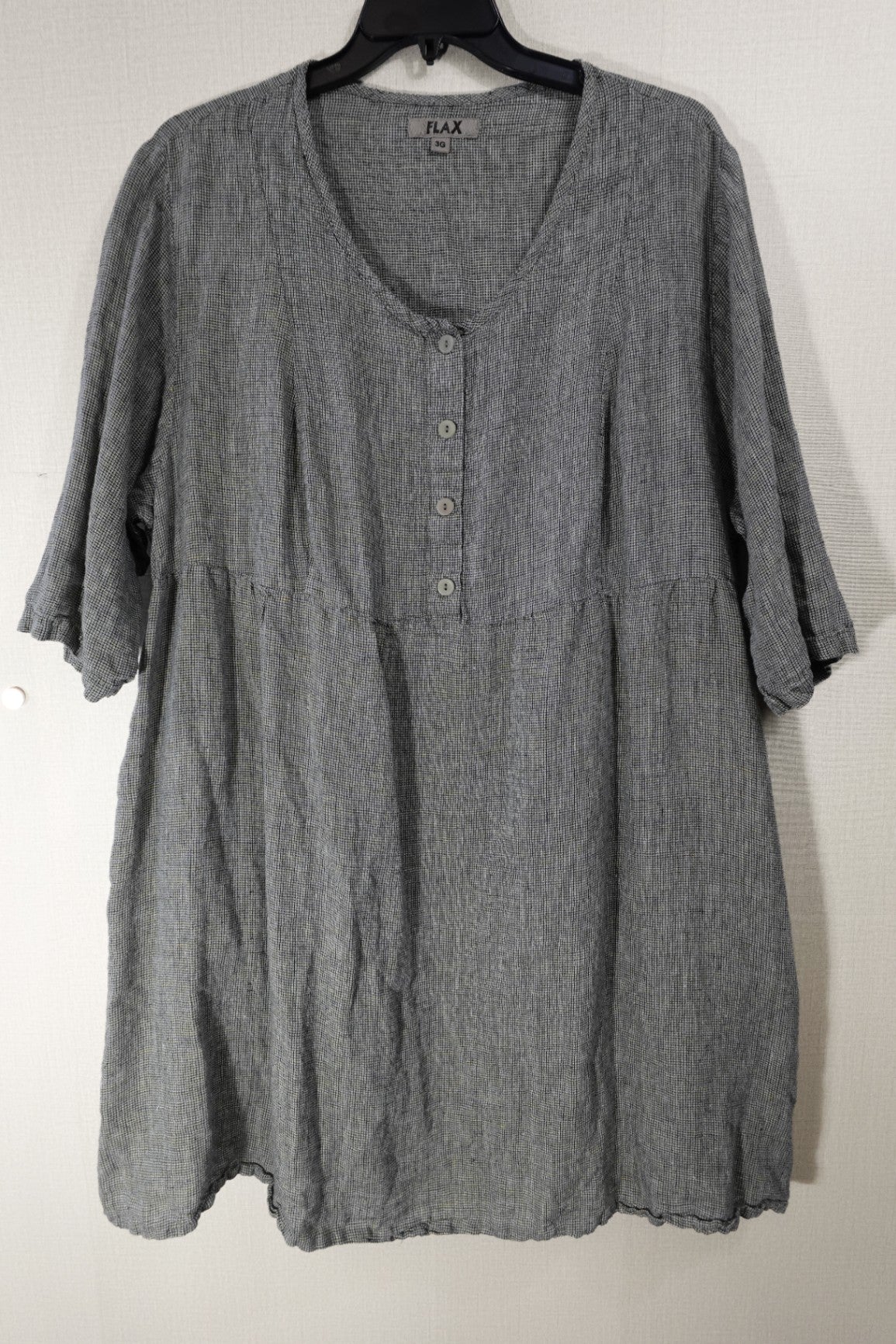 FLAX, 3/4 Sleeve Tunic Top, 24/26