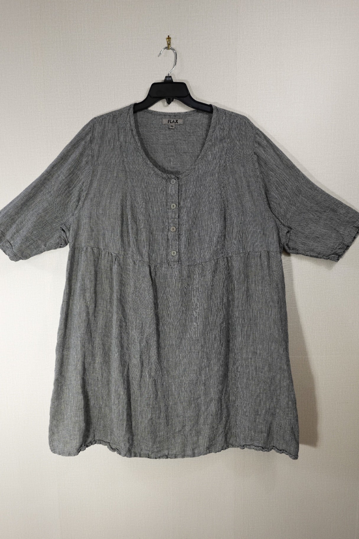FLAX, 3/4 Sleeve Tunic Top, 24/26