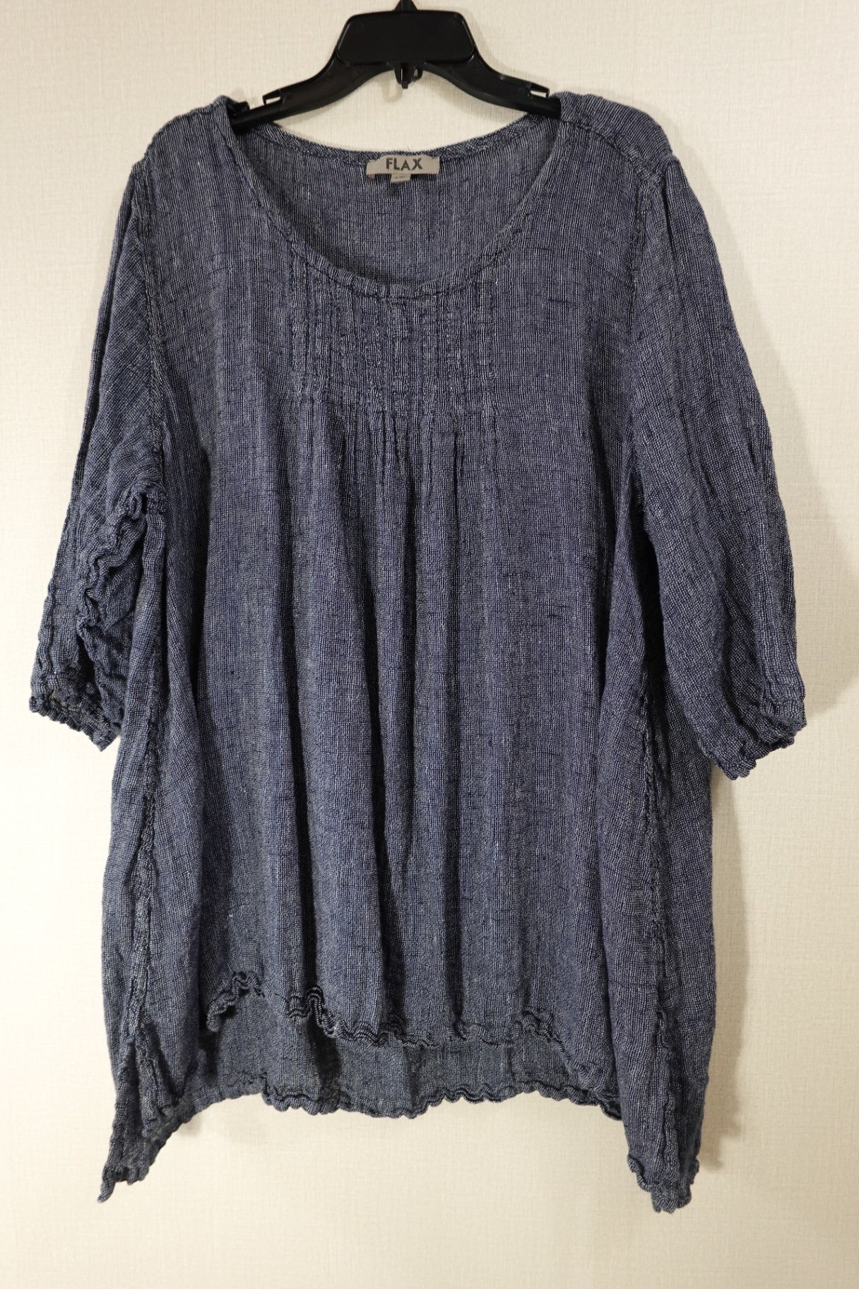 FLAX, 3/4 Sleeve Tunic Top, 16/18