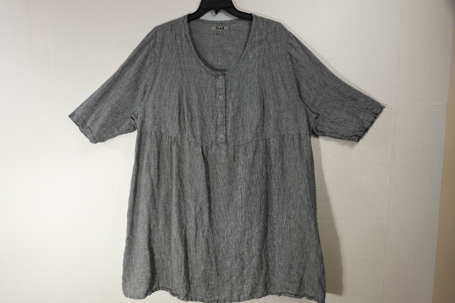FLAX, 3/4 Sleeve Tunic Top, 24/26