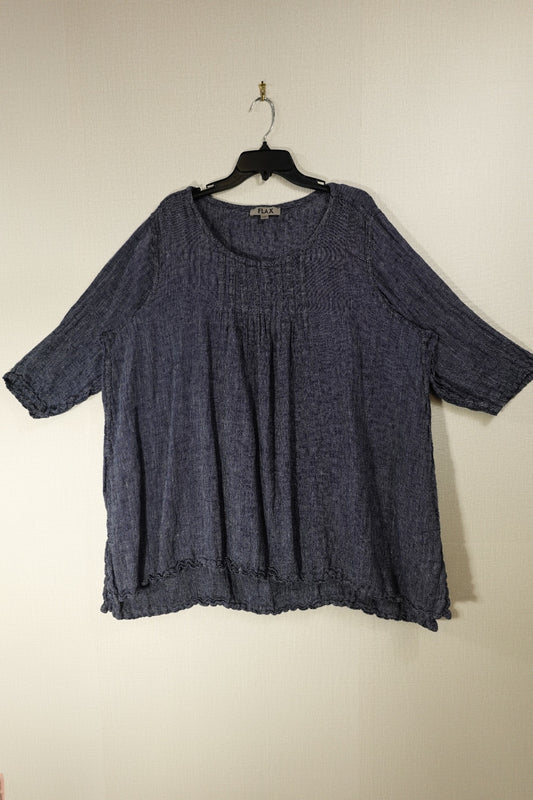 FLAX, 3/4 Sleeve Tunic Top, 16/18