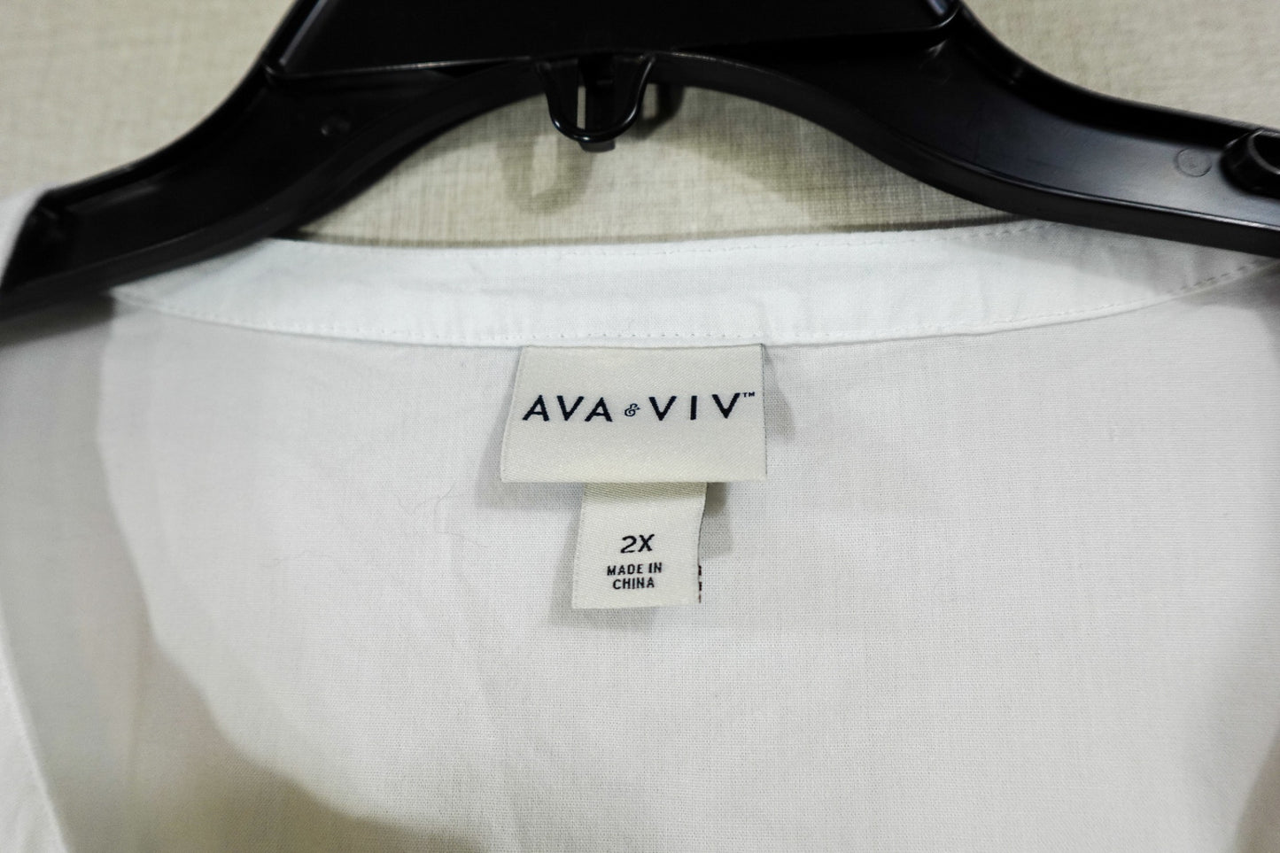 AVA & VIV, SHORT SLEEVED TOP, 2X