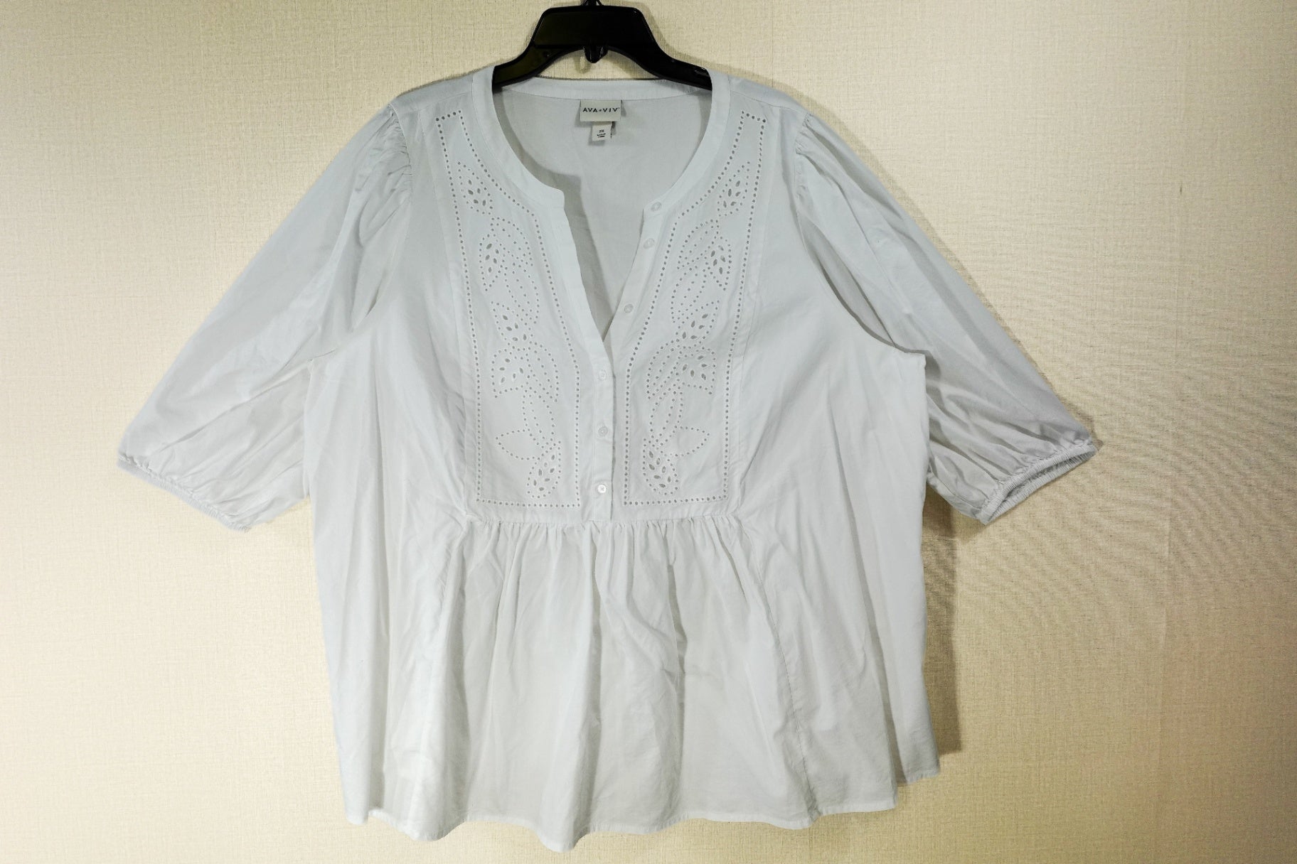 AVA & VIV, SHORT SLEEVED TOP, 2X