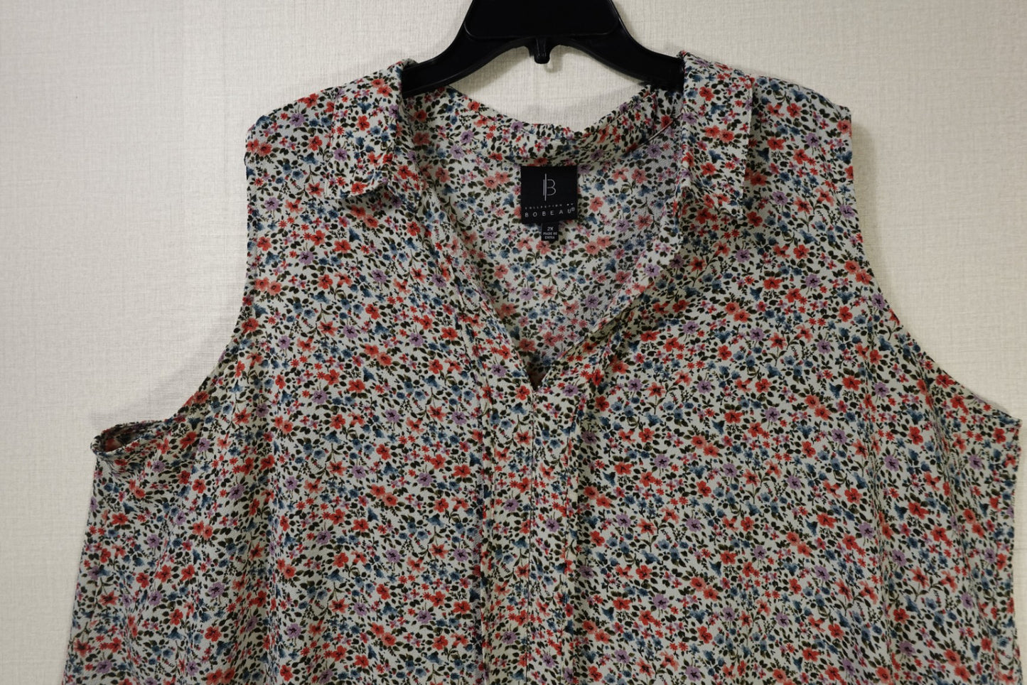 BOBEAU, Short Sleeved Top, 2X