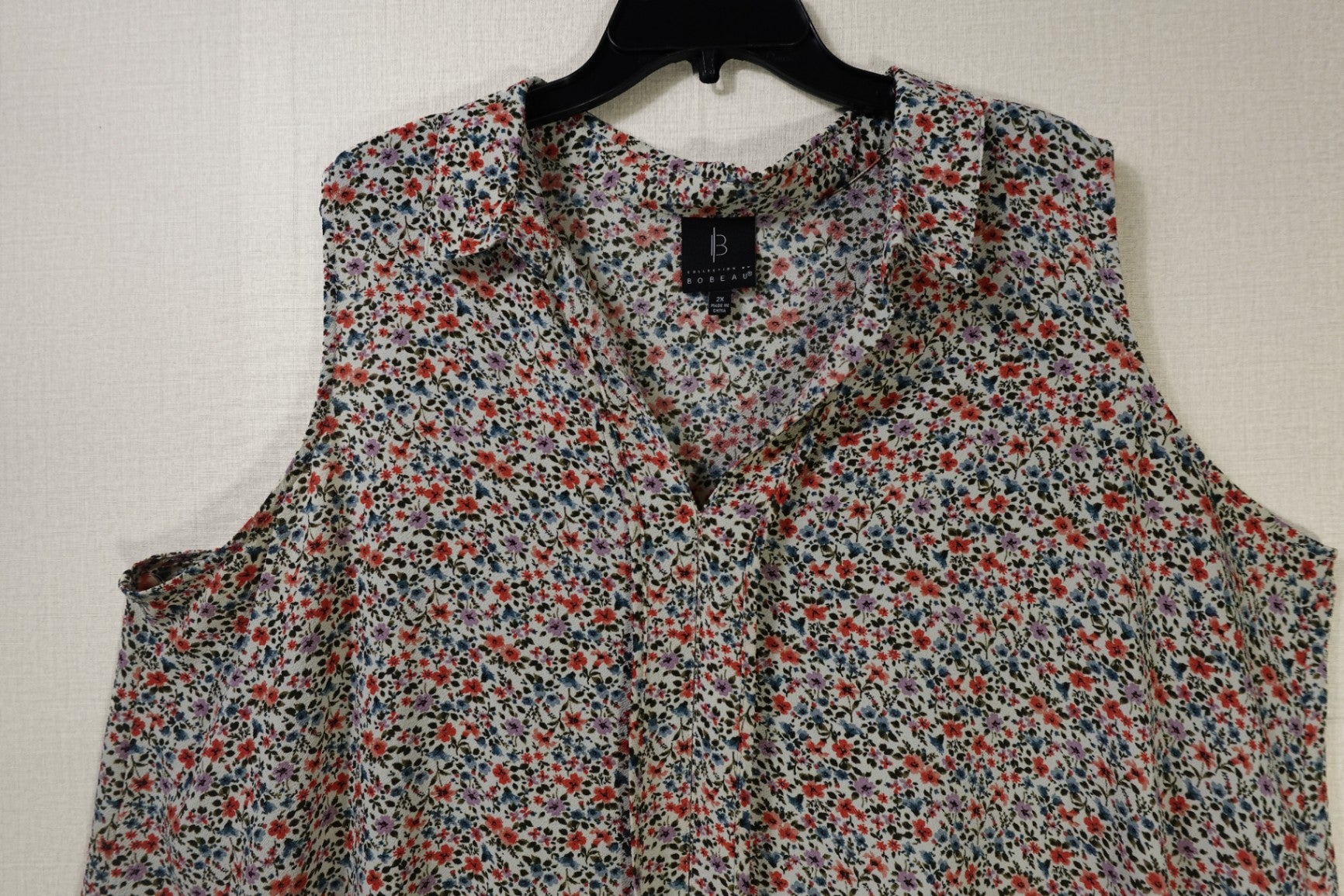 BOBEAU, Short Sleeved Top, 2X