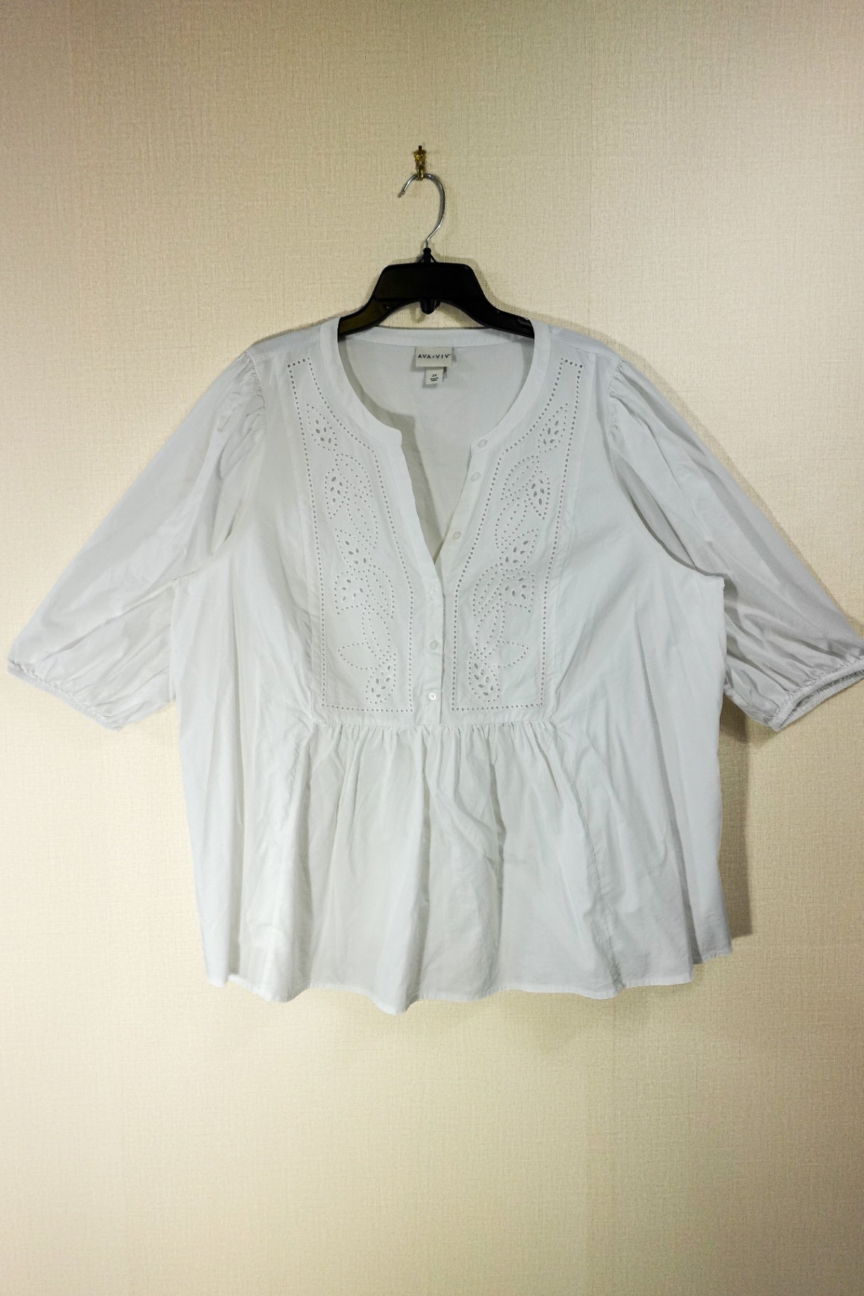 AVA & VIV, SHORT SLEEVED TOP, 2X