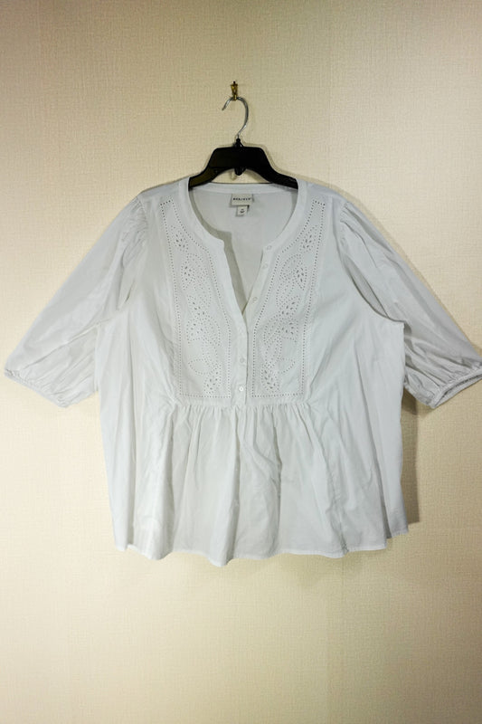 AVA & VIV, SHORT SLEEVED TOP, 2X
