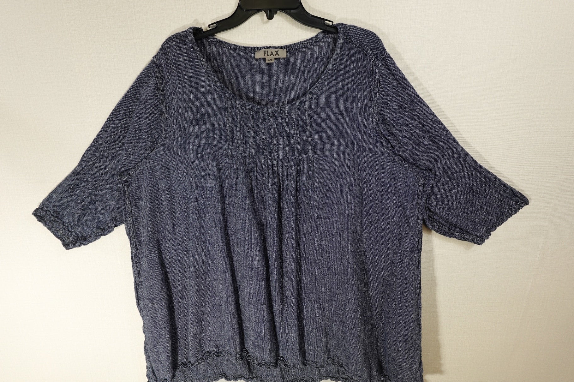 FLAX, 3/4 Sleeve Tunic Top, 16/18