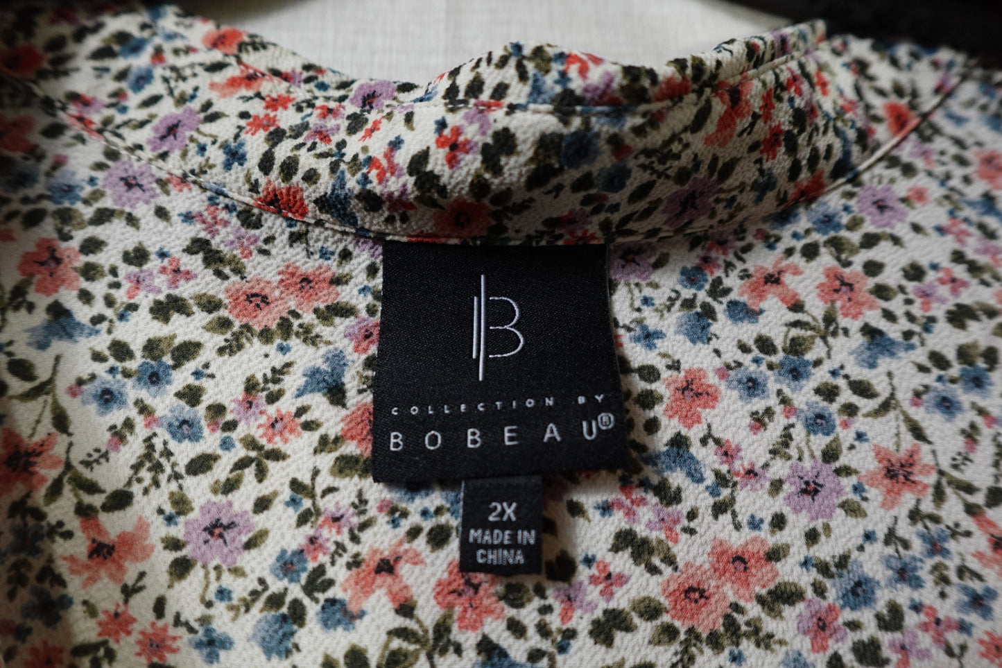 BOBEAU, Short Sleeved Top, 2X
