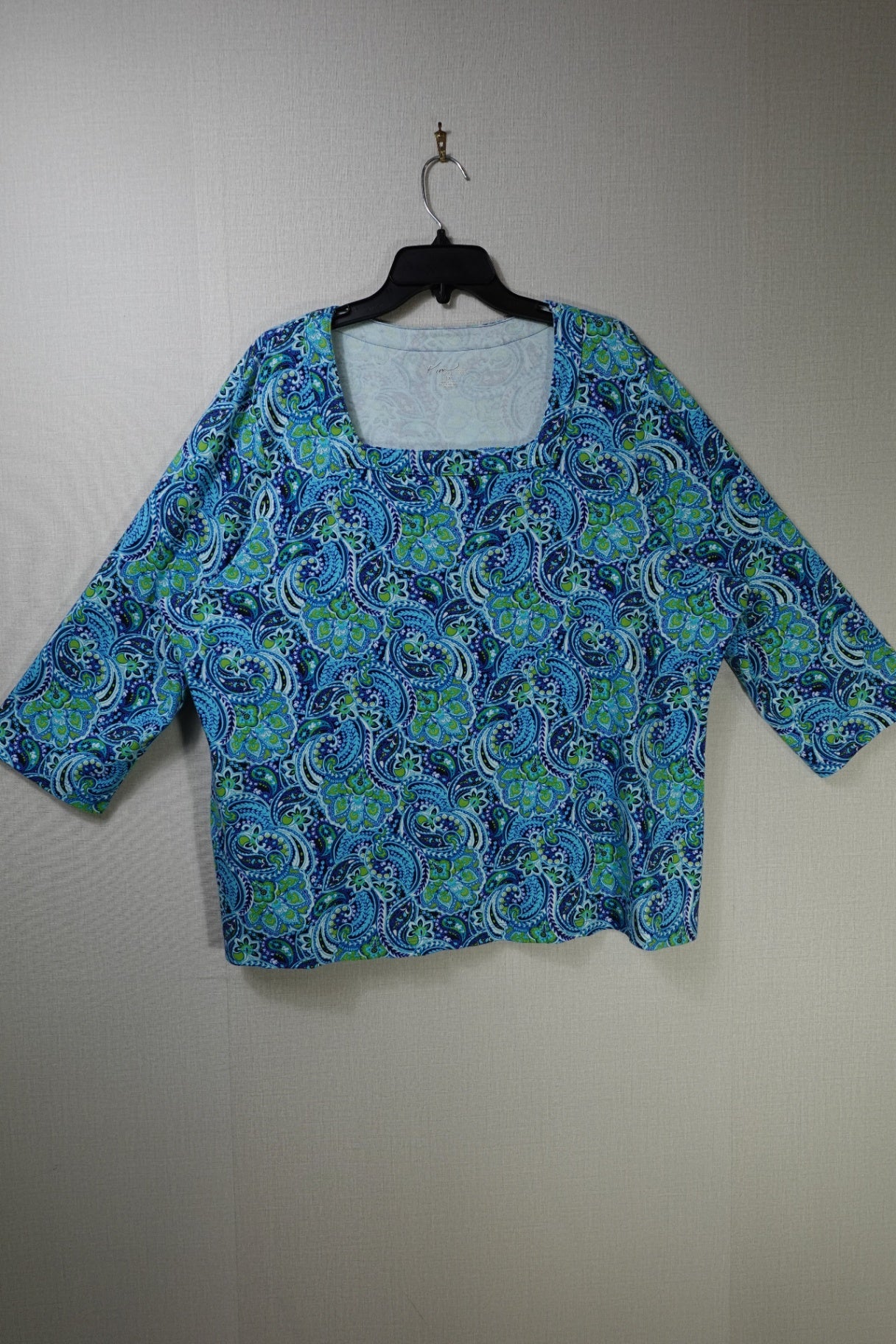 Kim Rogers, 3/4 SLEEVE TOP, 3X