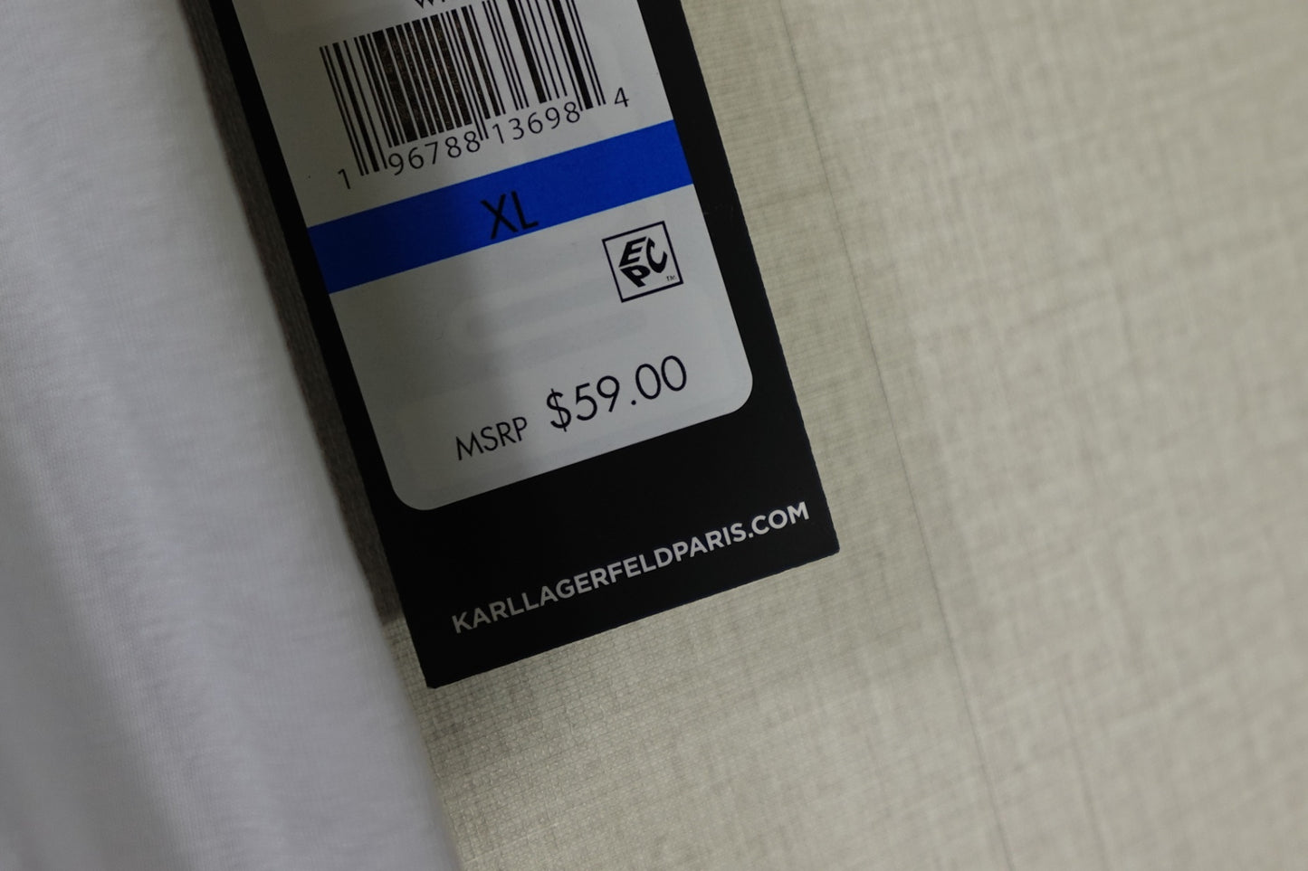 Karl Lagerfeld, New T-Shirt Shorts Sleeve, XL White