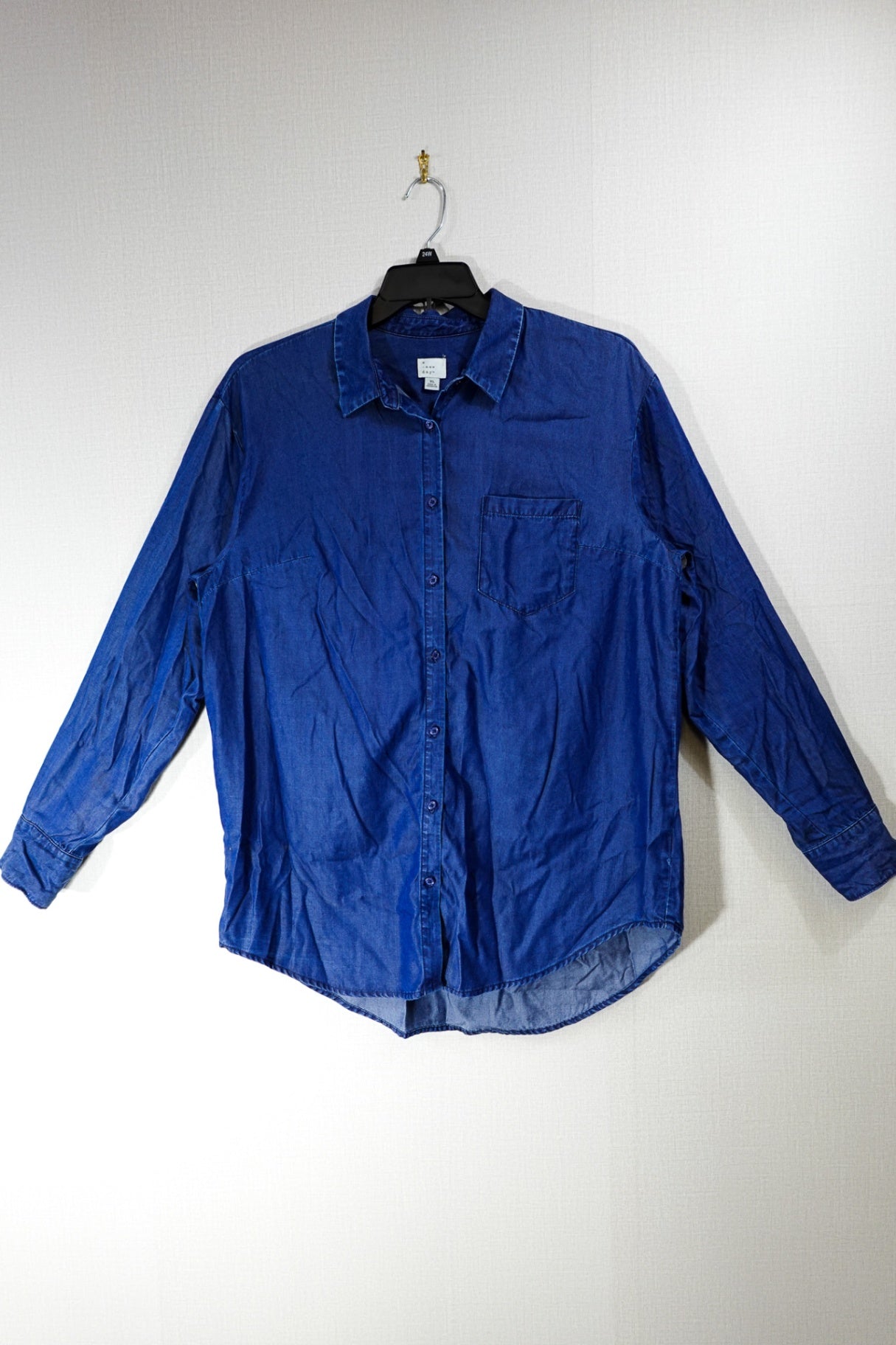 A New Day, Long Sleeves Top, XL Blue