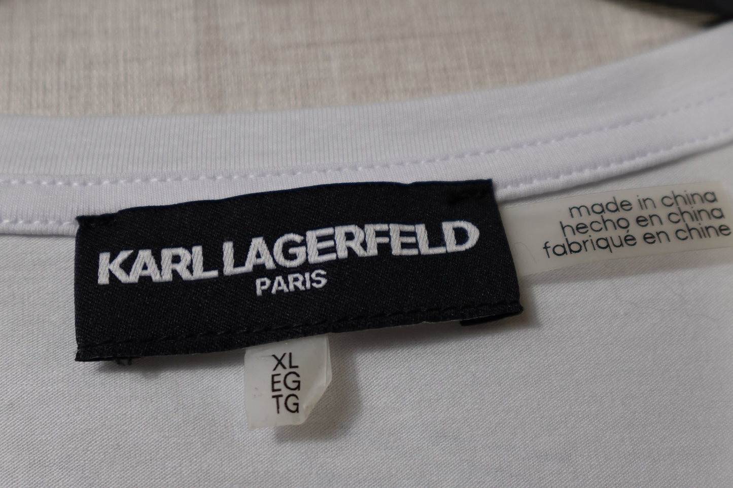 Karl Lagerfeld, New T-Shirt Shorts Sleeve, XL White