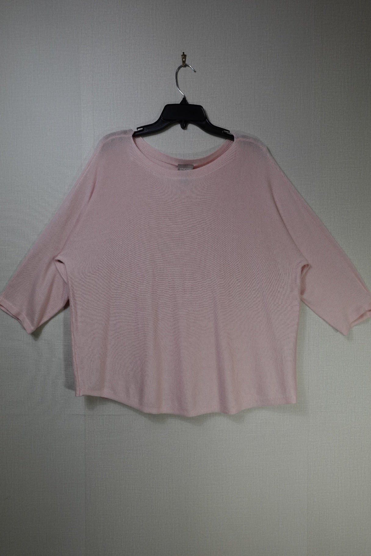 Chico's, Short sleeve knit top, XL (Chicos 3) Light Pink