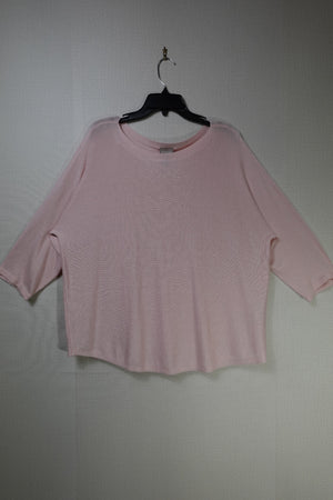 Chico's, Short sleeve knit top, XL (Chicos 3) Light Pink