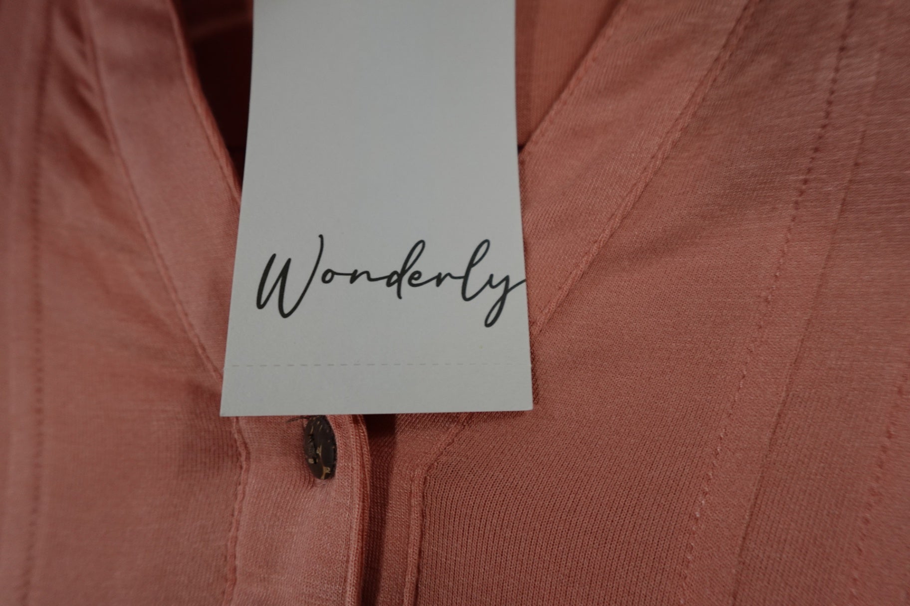 Wonderly, New Long Sleeves Top, XL Peach