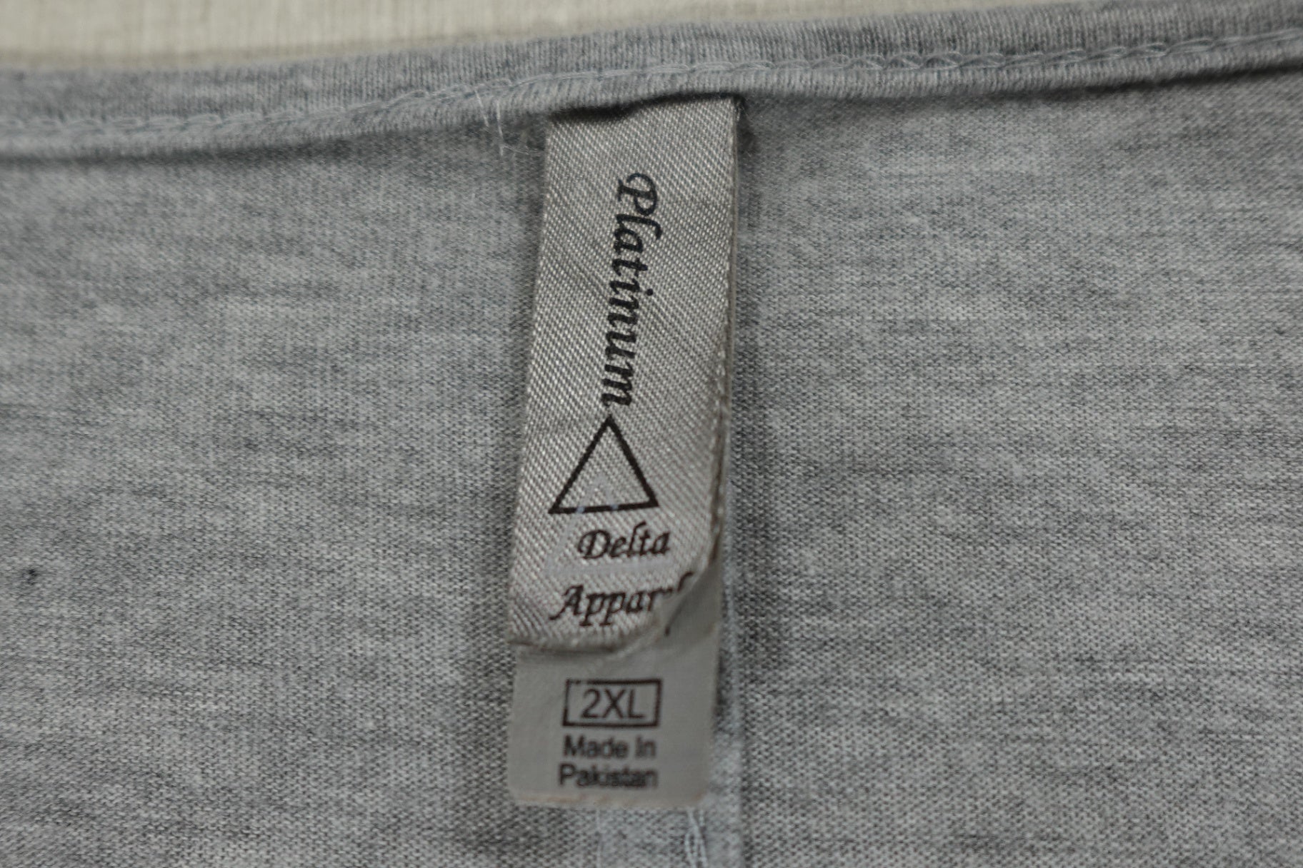 Platinum Delta Apparel, Short Sleeved Top, 2XL Gray