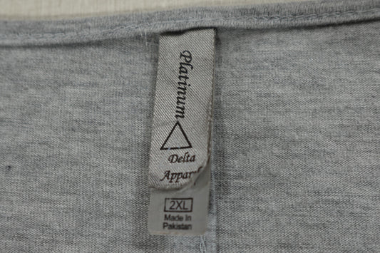 Platinum Delta Apparel, Short Sleeved Top, 2XL Gray
