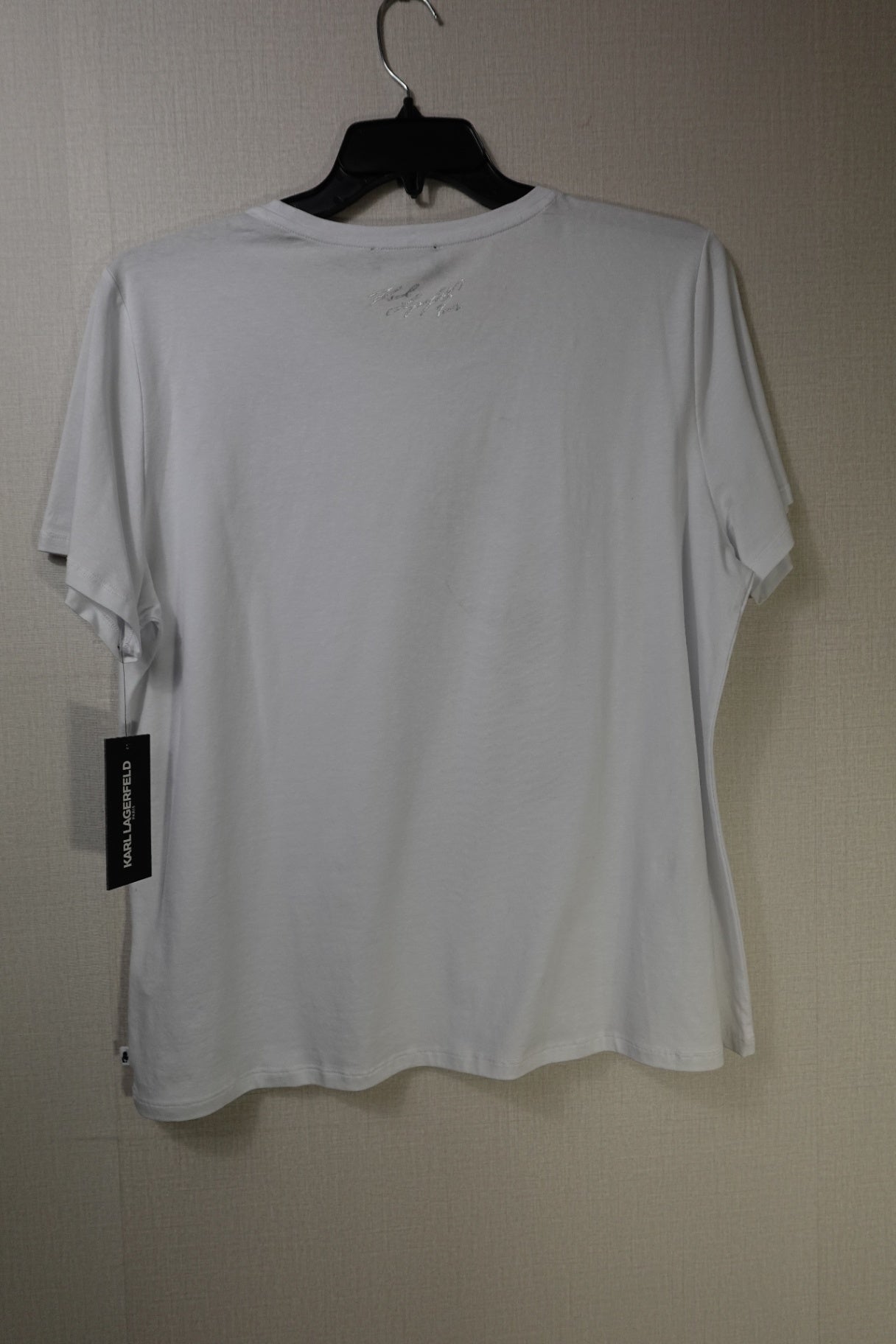 Karl Lagerfeld, New T-Shirt Shorts Sleeve, XL White