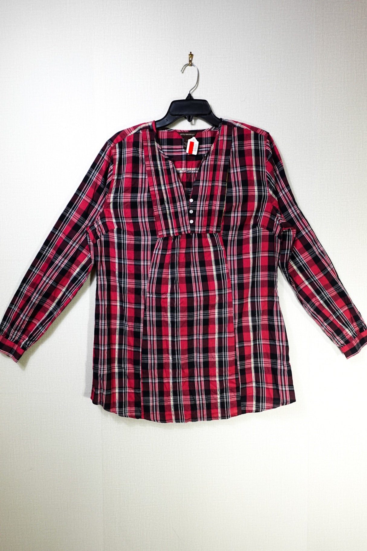 Bit & Bridle, New Long Sleeves Top, L Red / Black / White