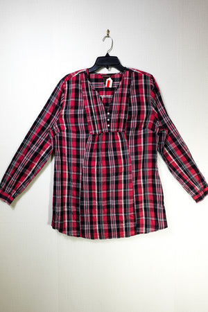 Bit & Bridle, New Long Sleeves Top, L Red / Black / White