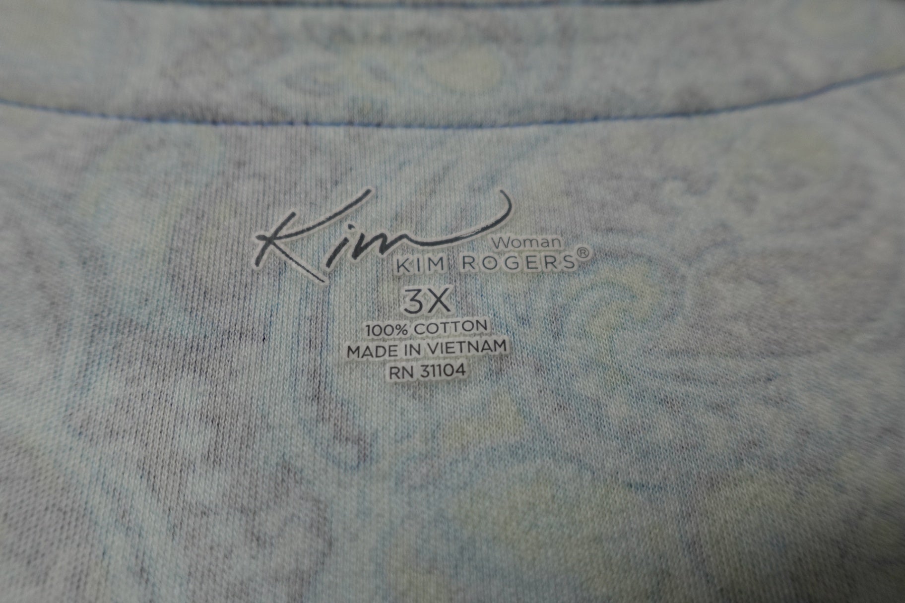 Kim Rogers, 3/4 SLEEVE TOP, 3X
