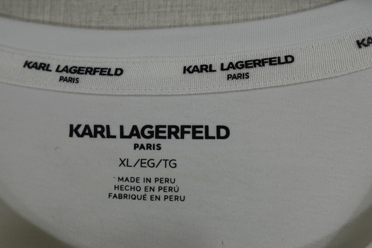 Karl Lagerfeld, New T-Shirt Shorts Sleeve, XL White