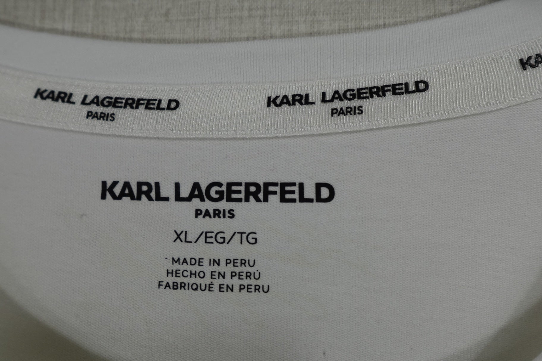 Karl Lagerfeld, New T-Shirt Shorts Sleeve, XL White