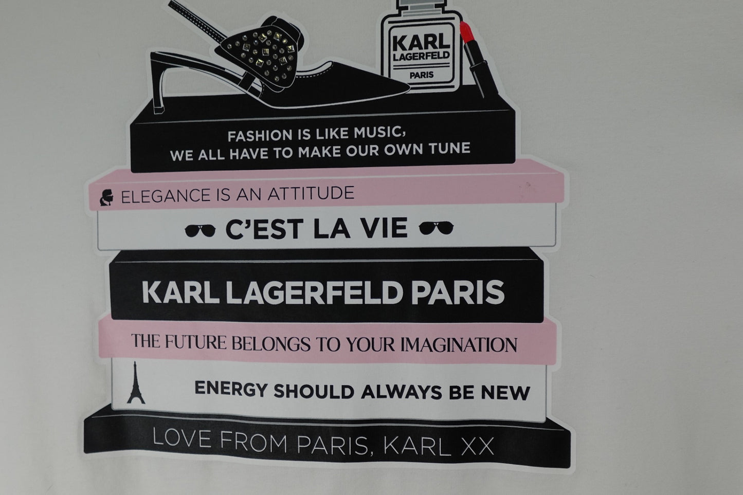 Karl Lagerfeld, New T-Shirt Shorts Sleeve, XL White